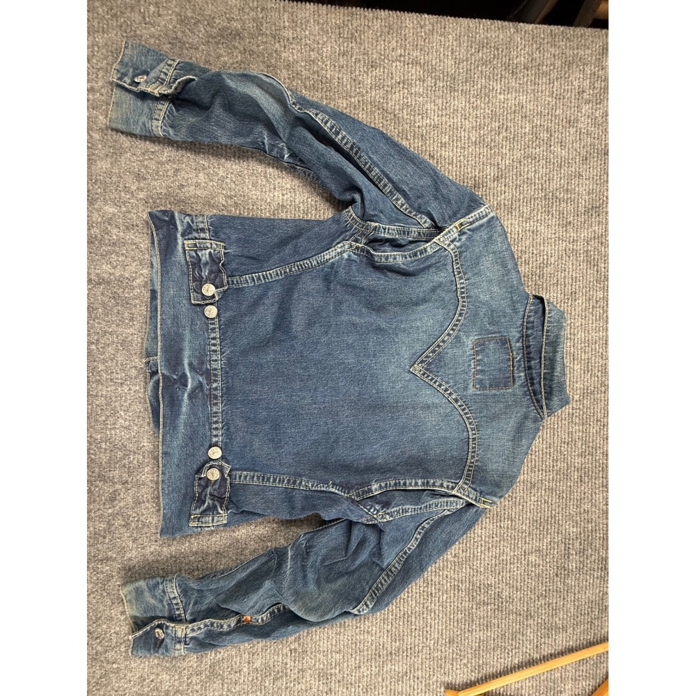 Levi's Denim Trucker Jacket unisex Large Blue Good Type 3 Jean Jacket 70901 1063 - Picture 4 of 9